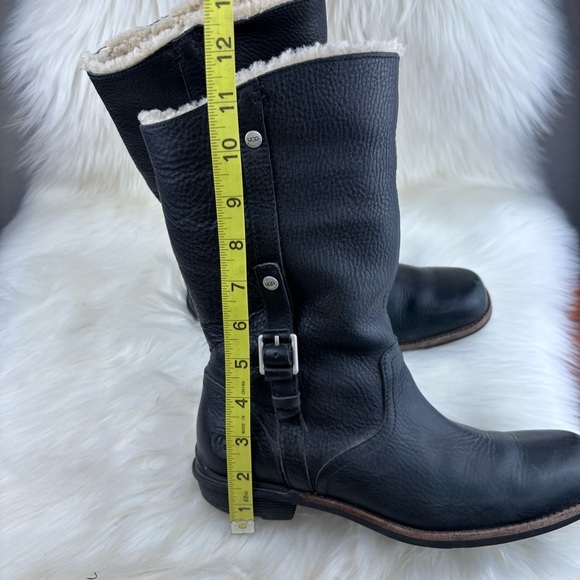 UGG Bellevue Tall Winter Fur Leather Boots  size 9 - Picture 11 of 11